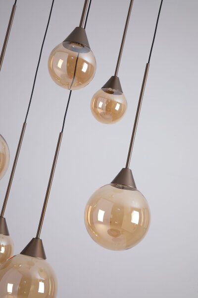 LED Hängelampe 2700-4000K Glas Bronze Champagner Ø50 cm