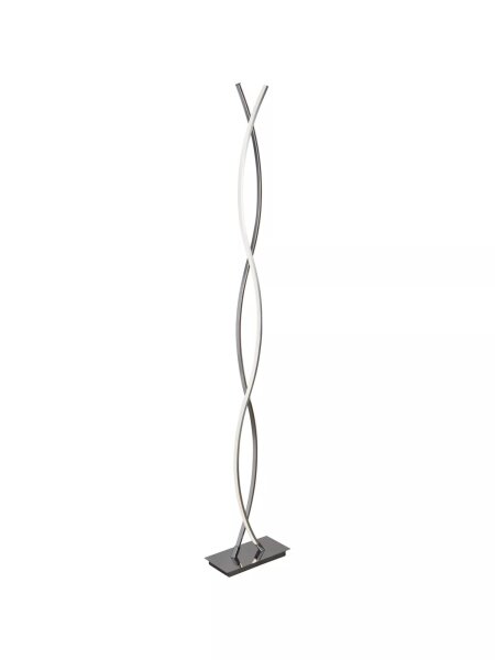 LED Stehlampe Metall 3000K Chrom H:152 cm Fußschalter