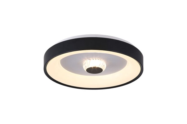 LED Deckenleuchte dimmbar 3000K Metall Schwarz Ø38,5 cm