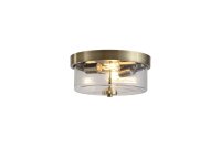 Deckenlampe Klarglas Blasenglas Messing Antik E27 IP44
