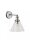 Wandleuchte Zugschalter Glas Metall Silber E27 B:19 cm