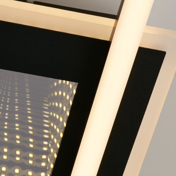 LED Deckenlampe dimmbar 3000K Metall Schwarz L:36 cm