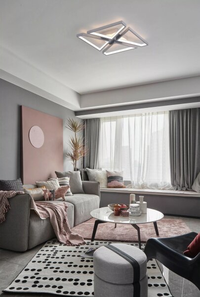 LED Deckenleuchte dimmbar 3000K Aluminium Silber modern