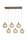 Hängelampe Glas Metall Gold Champagner E27 L:95 cm
