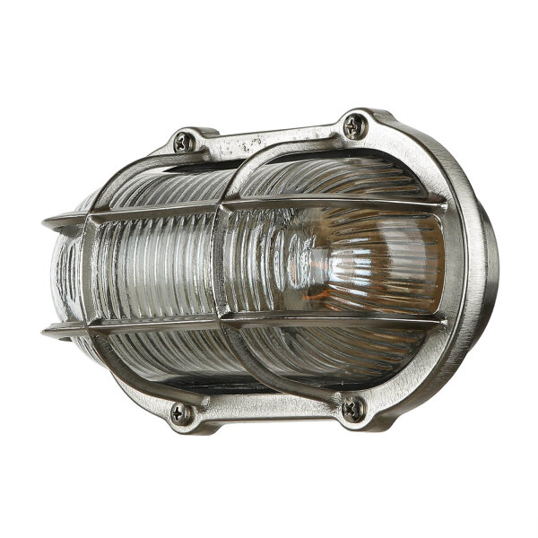 Wandlampe Außen Nickel Echt-Messing Haus Terrasse