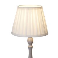 Lampenschirm Seide Wei&szlig; E14 E27 H:15 cm Plissee Loft