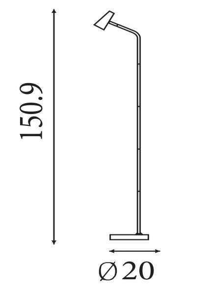 LED Stehlampe Akku 3000-6500K Metall Schwarz H:150,9 cm