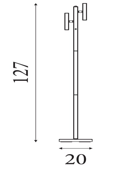 LED Stehlampe Akku 3000K Metall Schwarz Weiß H:125,5 cm
