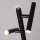 LED Stehlampe Akku 3000K Metall Schwarz Weiß H:125,5 cm