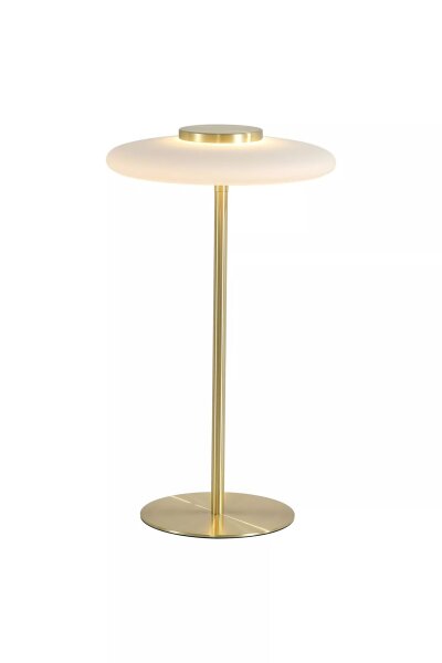 LED Tischleuchte Touchdimmer 3000K Glas Messing H:40 cm
