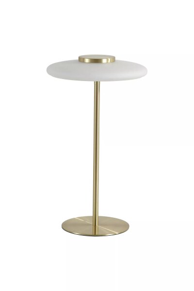 LED Tischleuchte Touchdimmer 3000K Glas Messing H:40 cm