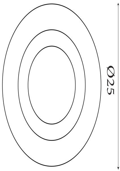 LED Deckenleuchte dimmbar 3000-6500K Schwarz Ø25 cm