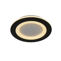 LED Deckenleuchte dimmbar 3000-6500K Schwarz &Oslash;25 cm