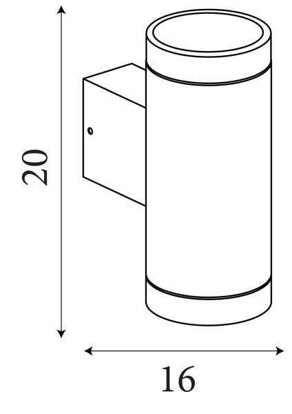 Außenwandleuchte Edelstahl Glas Schwarz GU10 IP44