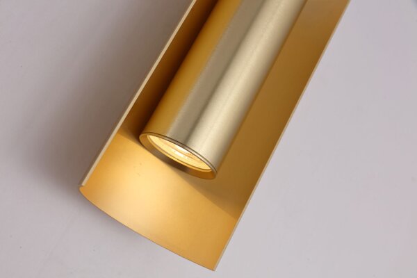 Wandleuchte Aluminium Gold GU10 H:25,4 cm Up Down
