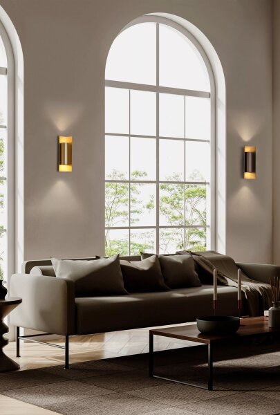 Wandlampe Up Down Aluminium Bronze-Braun GU10 H:25,4 cm