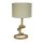 Tischlampe Tau Stoff Natur Beige Modern E27 Ø30 cm rund