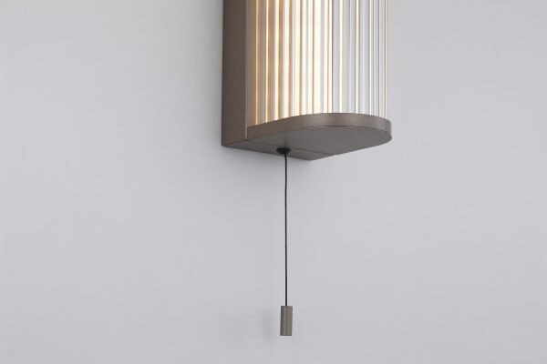 LED Wandleuchte Zugschalter 3000K Glas Gold H:35 cm