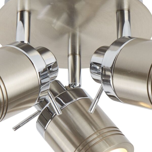 Deckenspot flexibel Silber GU10 IP44 Ø28 cm 3-flammig
