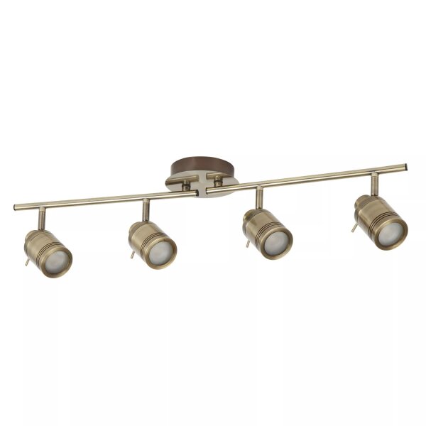 Deckenstrahler drehbar Messing Antik IP44 L:79 cm