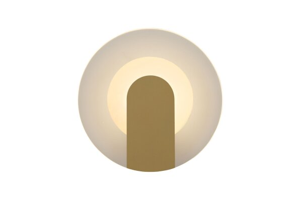 LED Wandlampe 3000K Metall Gold Weiß H:23 cm wohnlich