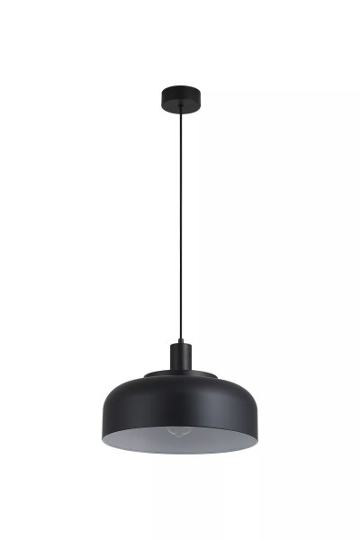 Hängelampe Metall Schwarz Weiß E27 Ø37 cm Loft