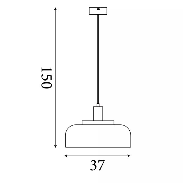 Hängelampe Metall Schwarz Weiß E27 Ø37 cm Loft