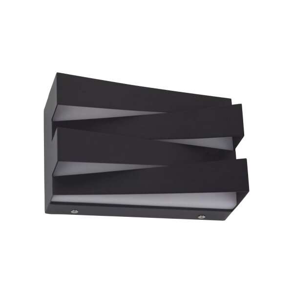 LED Wandlampe 3000K Metall Sandschwarz T:19 cm modern