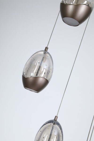 LED Hängelampe 3000K Glas Bronze-Braun Champagner