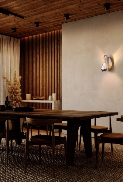 LED Wandlampe 3000K Glas Metall Bronze-Braun Champagner