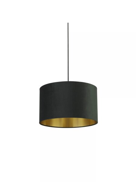 Lampenschirm Samt Dunkelgrün Gold E14 E27 Ø40 cm Loft