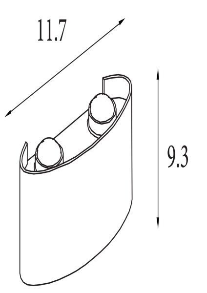 LED Außenlampe 3000K Sandschwarz IP44 H:9,3 cm Up Down