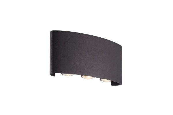 LED Wandlampe Außen 3000K Sandschwarz IP44 Up Down