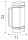 Außenleuchte Aluminium Glas Grau GU10 IP44 H:23,5 cm