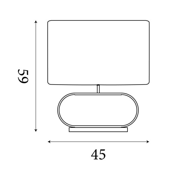 Tischleuchte blendarm Baumwolle Schwarz E27 H:59 cm