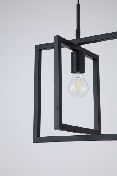 Hängelampe Metall Sandschwarz E27 L:29,5 cm Retro