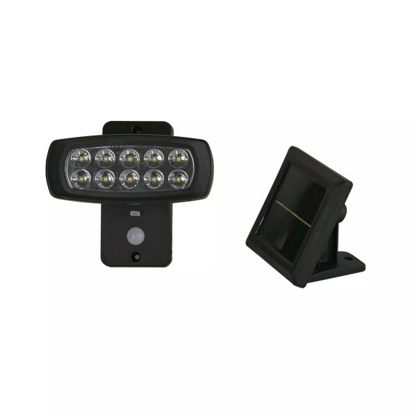 LED Solarleuchte Bewegungsmelder 3000K Schwarz IP44