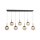 LED Hängelampe 3000K Glas Bronze Champagner L:23 cm
