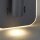 LED Wandleuchte Schalter 3000K Sandschwarz H:18,5 cm