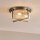 Deckenlampe Glas Metall Messing Antik E14 IP44 Ø35 cm