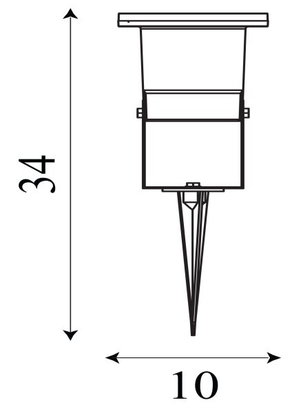 Erdspießstrahler schwenkbar Aluminium Glas Schwarz IP65