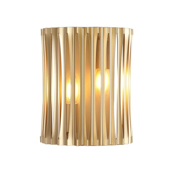 Wandlampe Metall Gold E14 IP44 B:20 cm Zylinder modern