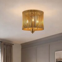 Deckenlampe Metall Gold E14 B:30 cm 3-flammig Zylinder