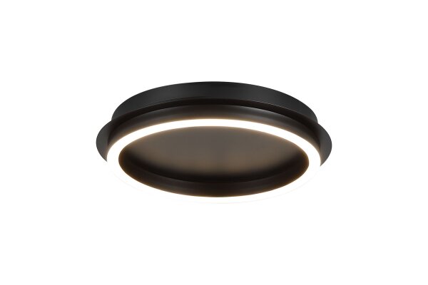 LED Deckenleuchte dimmbar 3000K Metall Schwarz Ø36 cm
