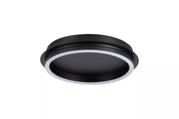 LED Deckenleuchte dimmbar 3000K Metall Schwarz Ø36 cm