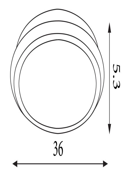 LED Deckenleuchte dimmbar 3000K Metall Schwarz Ø36 cm