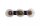Wandlampe Glas Metall Schwarz Bernstein G9 L:52 cm rund