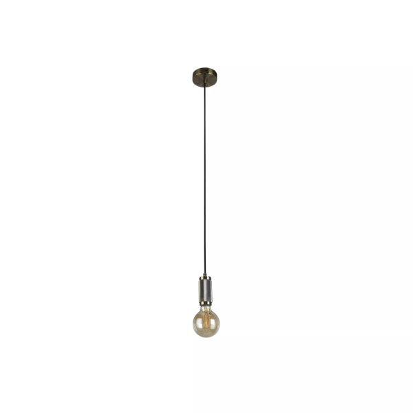 Pendelleuchte Metall Messing Antik E27 Ø10 cm Retro