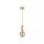Pendelleuchte Metall Gold E27 Ø10 cm Retro Textilkabel