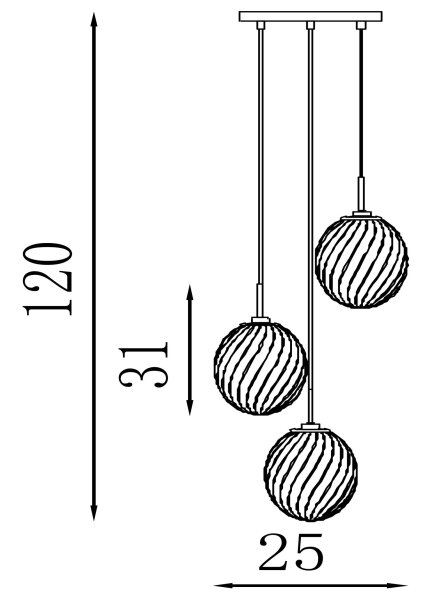 Hängelampe Klarglas Rauchglas Messing Bernstein Ø37 cm